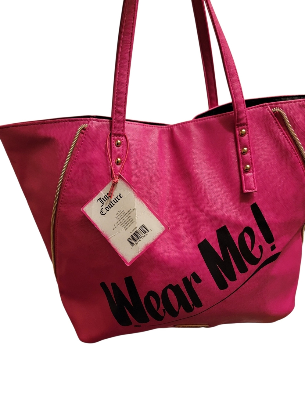 Juicy Couture Hot Pink 'Wear Me!' Statement Tote